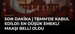 SON DAKİKA | TBMM’de kabul edildi: En düşük emekli maaşı belli oldu