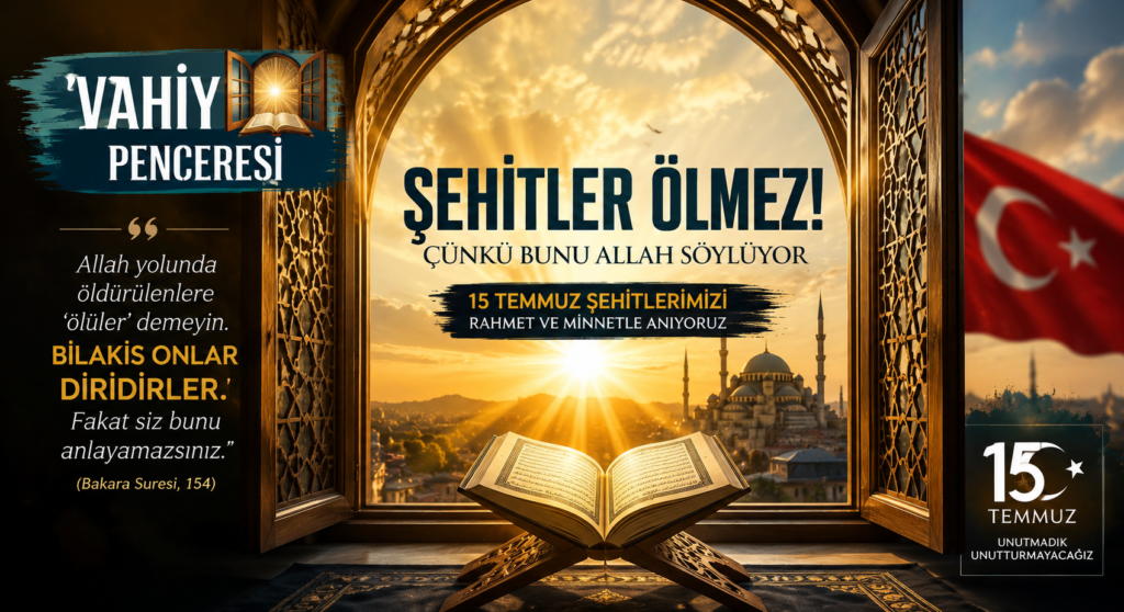 VAHİY PENCERESİ Şehitler Ölmez! Çünkü Bunu Allah (cc) Söylüyor