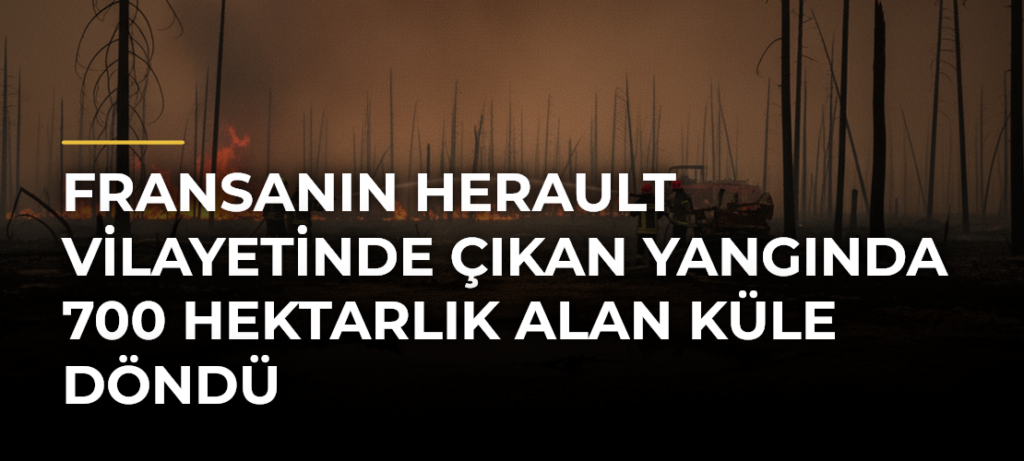 Fransanın Herault vilayetinde çıkan yangında 700 hektarlık alan küle döndü