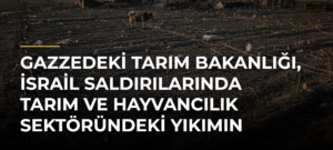 Gazzedeki Tarım Bakanlığı, İsrail saldırılarında tarım ve hayvancılık sektöründeki yıkımın boyutunu açıkladı