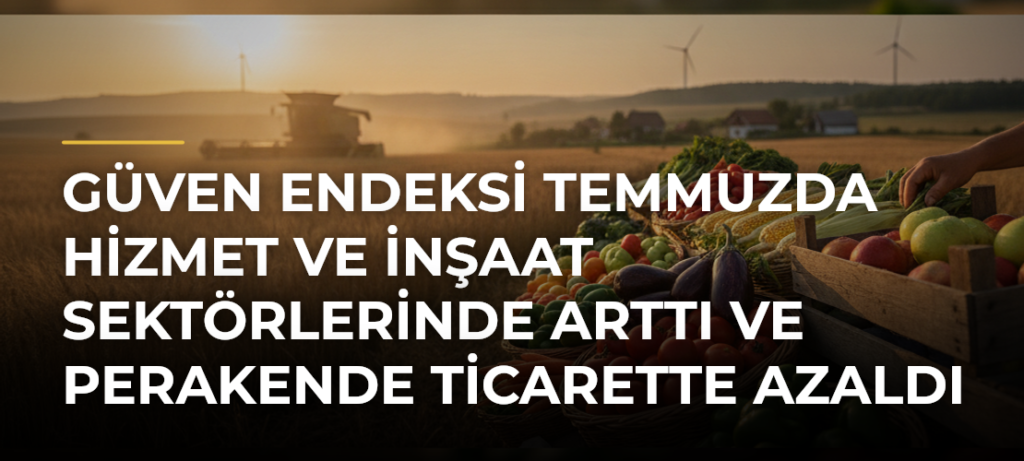 Güven endeksi temmuzda hizmet ve inşaat sektörlerinde arttı ve perakende ticarette azaldı