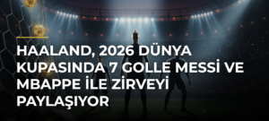 Haaland, 2026 Dünya Kupasında 7 golle Messi ve Mbappe ile zirveyi paylaşıyor
