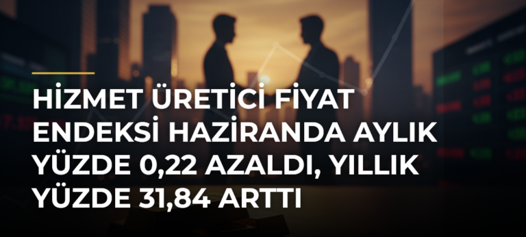 Hizmet Üretici Fiyat Endeksi Haziranda Aylık Yüzde 0,22 Azaldı, Yıllık Yüzde 31,84 Arttı