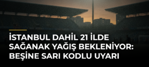 İstanbul dahil 21 ilde sağanak yağış bekleniyor: Beşine sarı kodlu uyarı