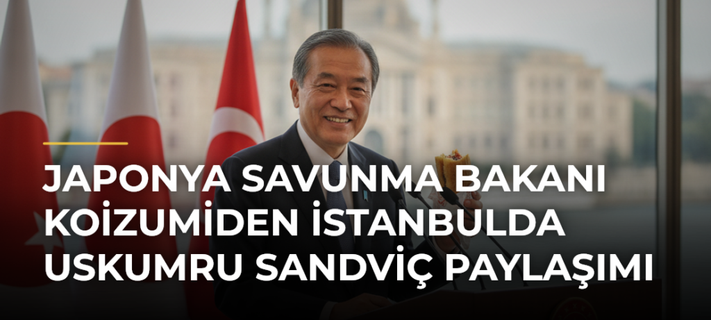 Japonya Savunma Bakanı Koizumiden İstanbulda uskumru sandviç paylaşımı