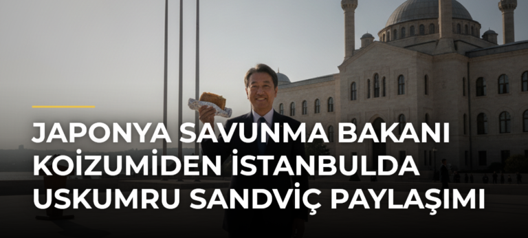 Japonya Savunma Bakanı Koizumiden İstanbulda uskumru sandviç paylaşımı