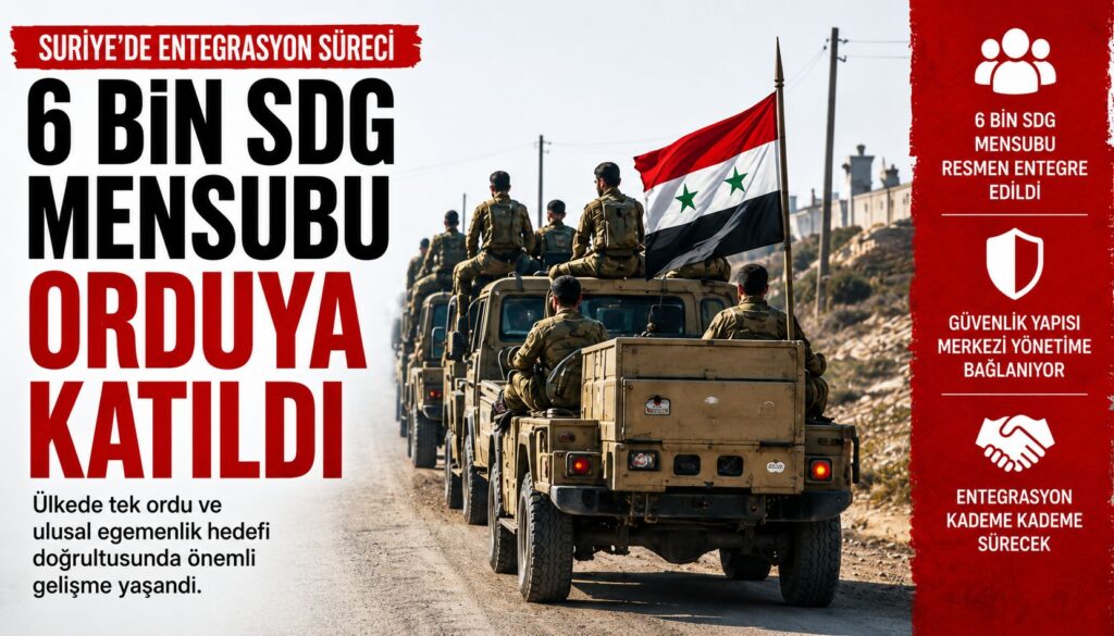 6 Bin SDG Mensubu Suriye Ordusuna Entegre Edildi