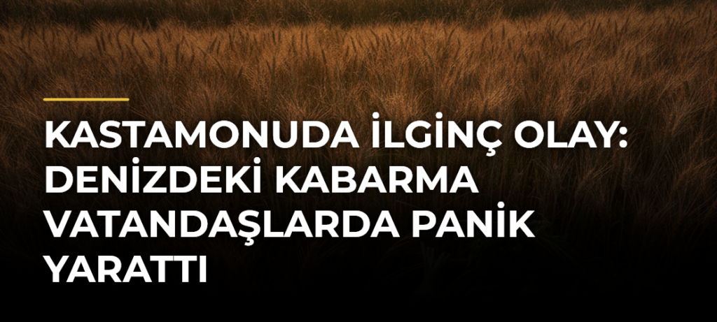 Kastamonuda ilginç olay: Denizdeki kabarma vatandaşlarda panik yarattı