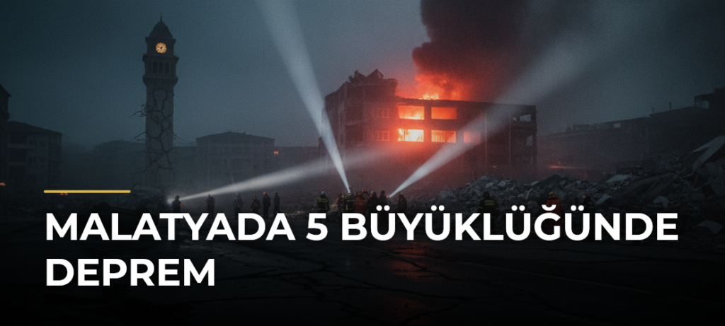 Malatyada 5 Büyüklüğünde Deprem
