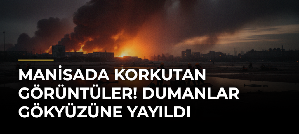 Manisada Korkutan Görüntüler! Dumanlar Gökyüzüne Yayıldı