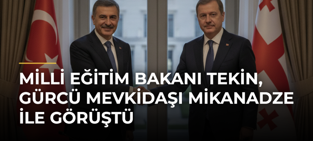 Milli Eğitim Bakanı Tekin, Gürcü mevkidaşı Mikanadze ile görüştü