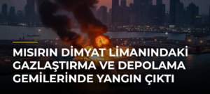 Mısırın Dimyat Limanındaki gazlaştırma ve depolama gemilerinde yangın çıktı