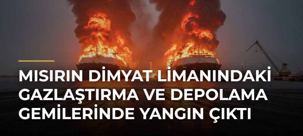 Mısırın Dimyat Limanındaki gazlaştırma ve depolama gemilerinde yangın çıktı