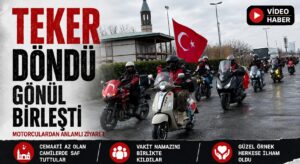 Motorcular Safları Doldurup Birlikte Namaz Kıldı