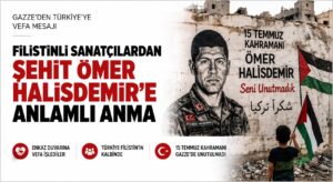 Filistinli Sanatçılar Şehit Halisdemir’i Enkaz Duvarına Resmetti