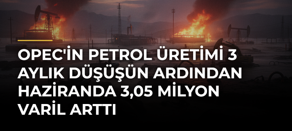 OPEC’in petrol üretimi 3 aylık düşüşün ardından haziranda 3,05 milyon varil arttı
