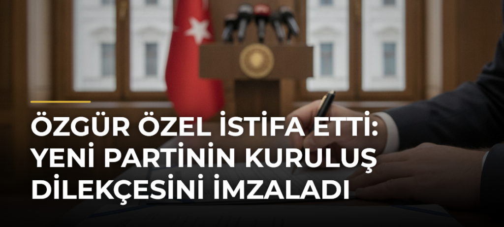 Özgür Özel istifa etti: YENİ Partinin kuruluş dilekçesini imzaladı
