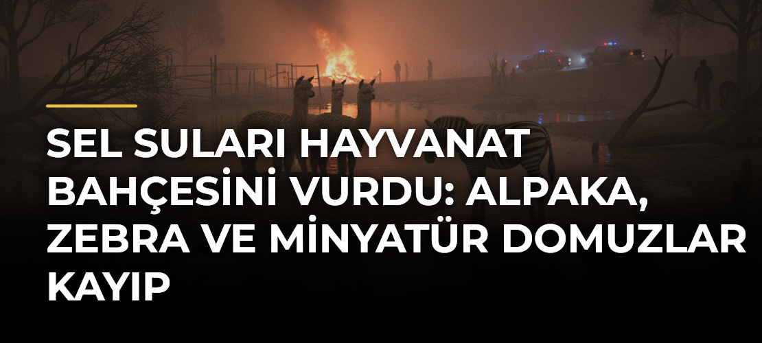 Sel suları hayvanat bahçesini vurdu: Alpaka, zebra ve minyatür domuzlar kayıp
