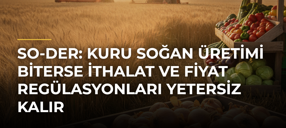SO-DER: Kuru Soğan Üretimi Biterse İthalat ve Fiyat Regülasyonları Yetersiz Kalır - Mirat Haber