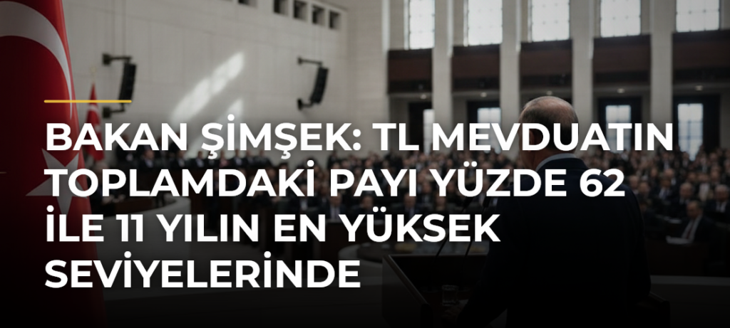 Bakan Şimşek: TL mevduatın toplamdaki payı yüzde 62 ile 11 yılın en yüksek seviyelerinde