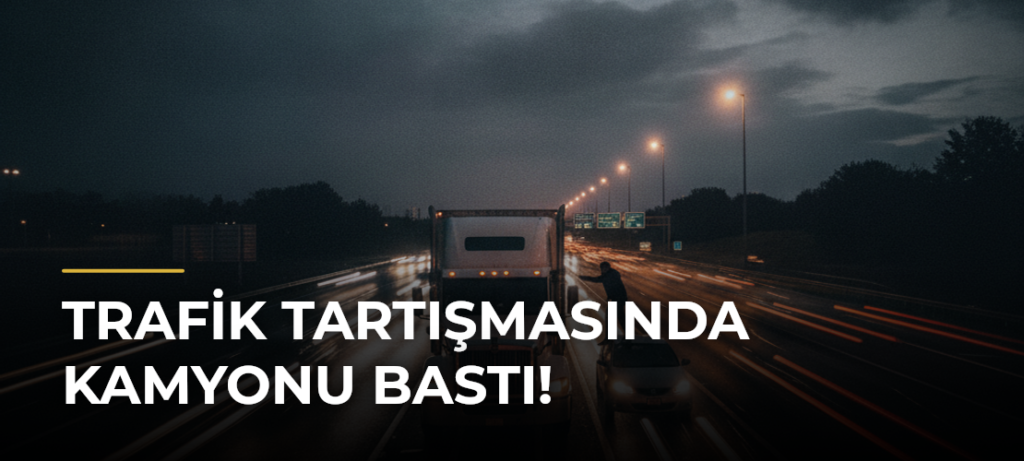 Trafik Tartışmasında Kamyonu Bastı!