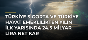 Türkiye Sigorta ve Türkiye Hayat Emeklilikten yılın ilk yarısında 24,5 milyar lira net kar