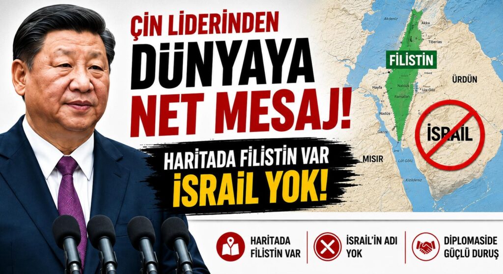 Çin Haritasında: Filistin Var, İsrail Yok!