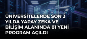 Üniversitelerde Son 3 Yılda Yapay Zeka ve Bilişim Alanında 81 Yeni Program Açıldı