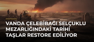 Vanda Çelebibağı Selçuklu Mezarlığındaki Tarihi Taşlar Restore Ediliyor