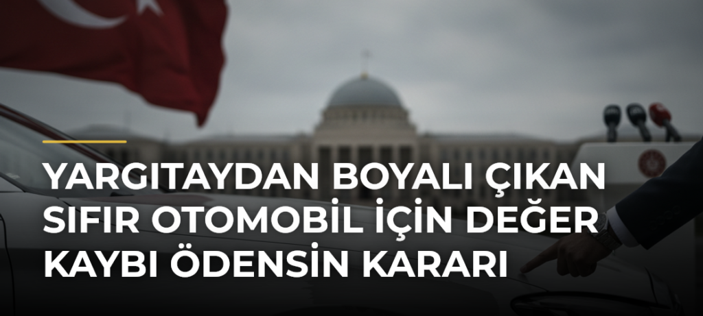 Yargıtaydan boyalı çıkan sıfır otomobil için değer kaybı ödensin kararı