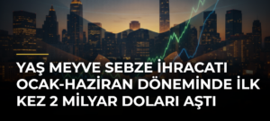 Yaş meyve sebze ihracatı ocak-haziran döneminde ilk kez 2 milyar doları aştı