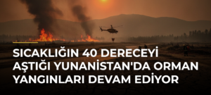 Sıcaklığın 40 Dereceyi Aştığı Yunanistan’da Orman Yangınları Devam Ediyor