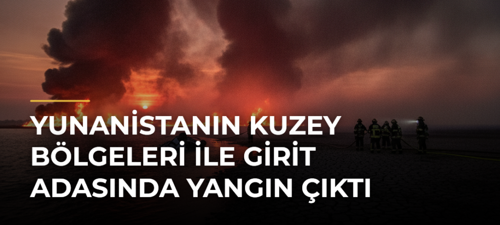 Yunanistanın Kuzey Bölgeleri ile Girit Adasında Yangın Çıktı