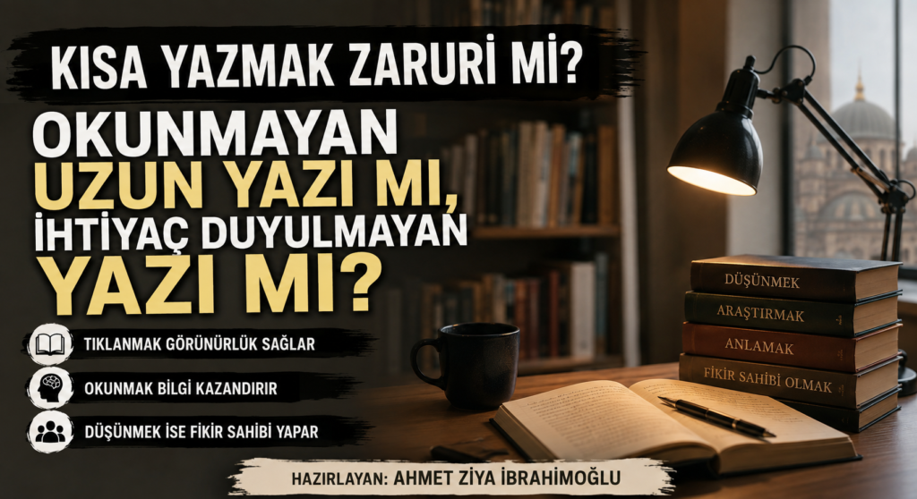 Kısa Yazmak Zaruri mi? Okunmayan Uzun Yazı mı, İhtiyaç Duyulmayan Yazı mı?