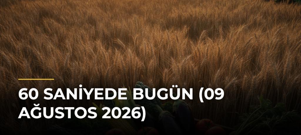 60 Saniyede Bugün (09 Ağustos 2026)