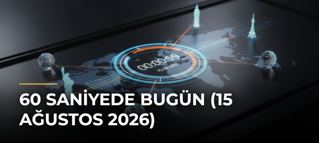 60 Saniyede Bugün (15 Ağustos 2026)