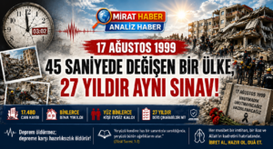 17 Ağustos 1999: 45 Saniyelik Sarsıntı, 27 Yıllık Ders