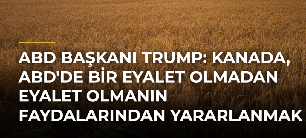 ABD Başkanı Trump: Kanada, ABD’de bir eyalet olmadan eyalet olmanın faydalarından yararlanmak istiyor