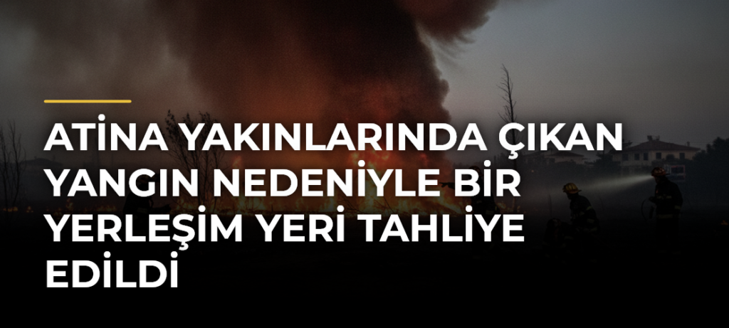 Atina yakınlarında çıkan yangın nedeniyle bir yerleşim yeri tahliye edildi