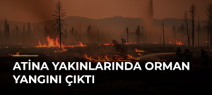 Atina yakınlarında orman yangını çıktı