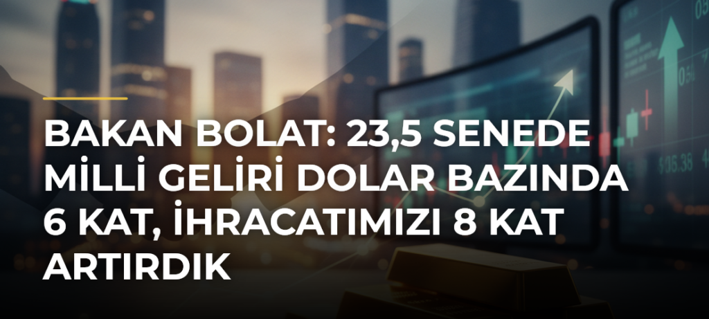Bakan Bolat: 23,5 Senede Milli Geliri Dolar Bazında 6 Kat, İhracatımızı 8 Kat Artırdık