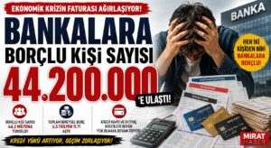 Türkiye’de Bankalara Borçlu Kişi Sayısı 44,2 Milyona Ulaştı