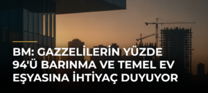 BM: Gazzelilerin Yüzde 94’ü Barınma ve Temel Ev Eşyasına İhtiyaç Duyuyor