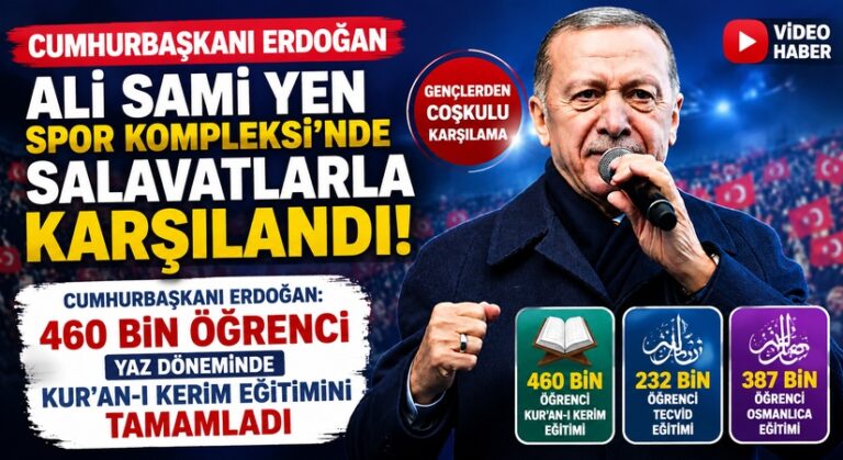 TÜGVA Etkinliğinde Erdoğan’a Salavatlı Karşılama