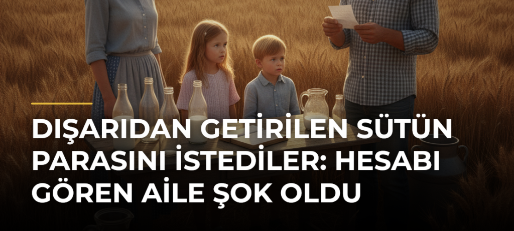 Dışarıdan Getirilen Sütün Parasını İstediler: Hesabı Gören Aile Şok Oldu