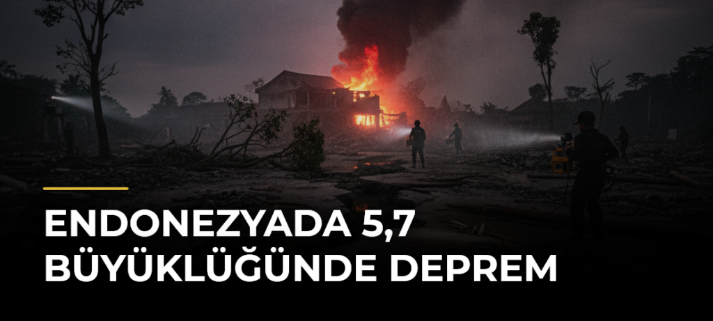 Endonezyada 5,7 Büyüklüğünde Deprem
