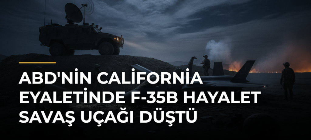 ABD’nin California Eyaletinde F-35B Hayalet Savaş Uçağı Düştü
