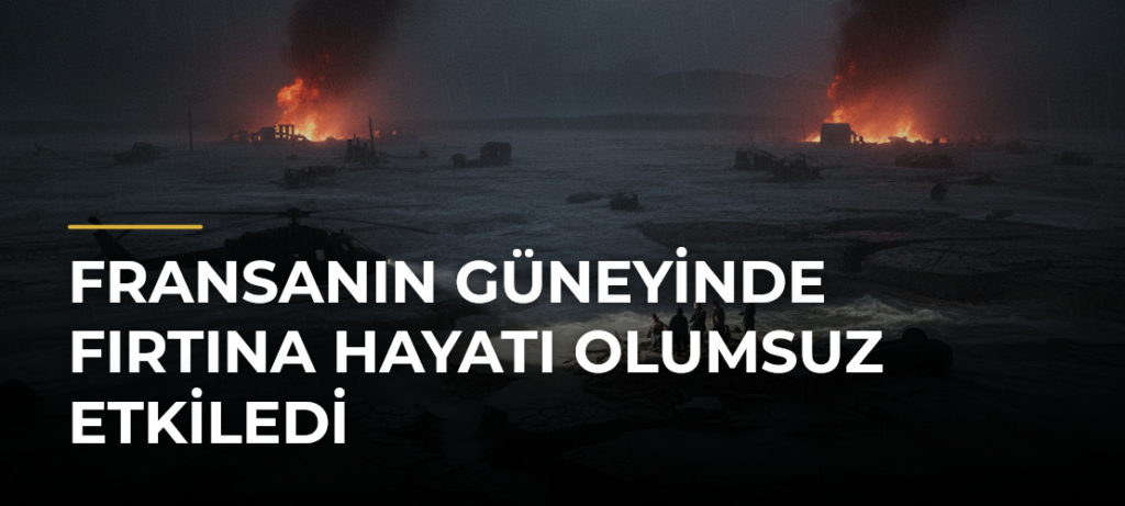 Fransanın Güneyinde Fırtına Hayatı Olumsuz Etkiledi