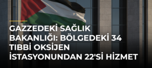 Gazzedeki Sağlık Bakanlığı: Bölgedeki 34 tıbbi oksijen istasyonundan 22’si hizmet dışı kaldı