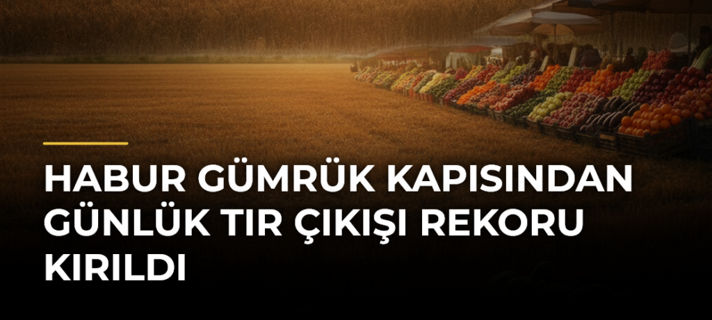 Habur Gümrük Kapısından Günlük Tır Çıkışı Rekoru Kırıldı